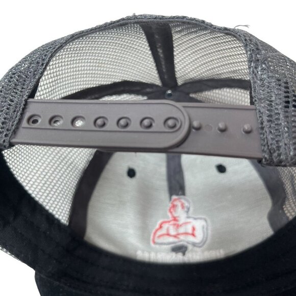 HTT Baseball Hat Cap Unisex Black Strap Back Hercules Tires Muscle Man - Picture 4 of 6